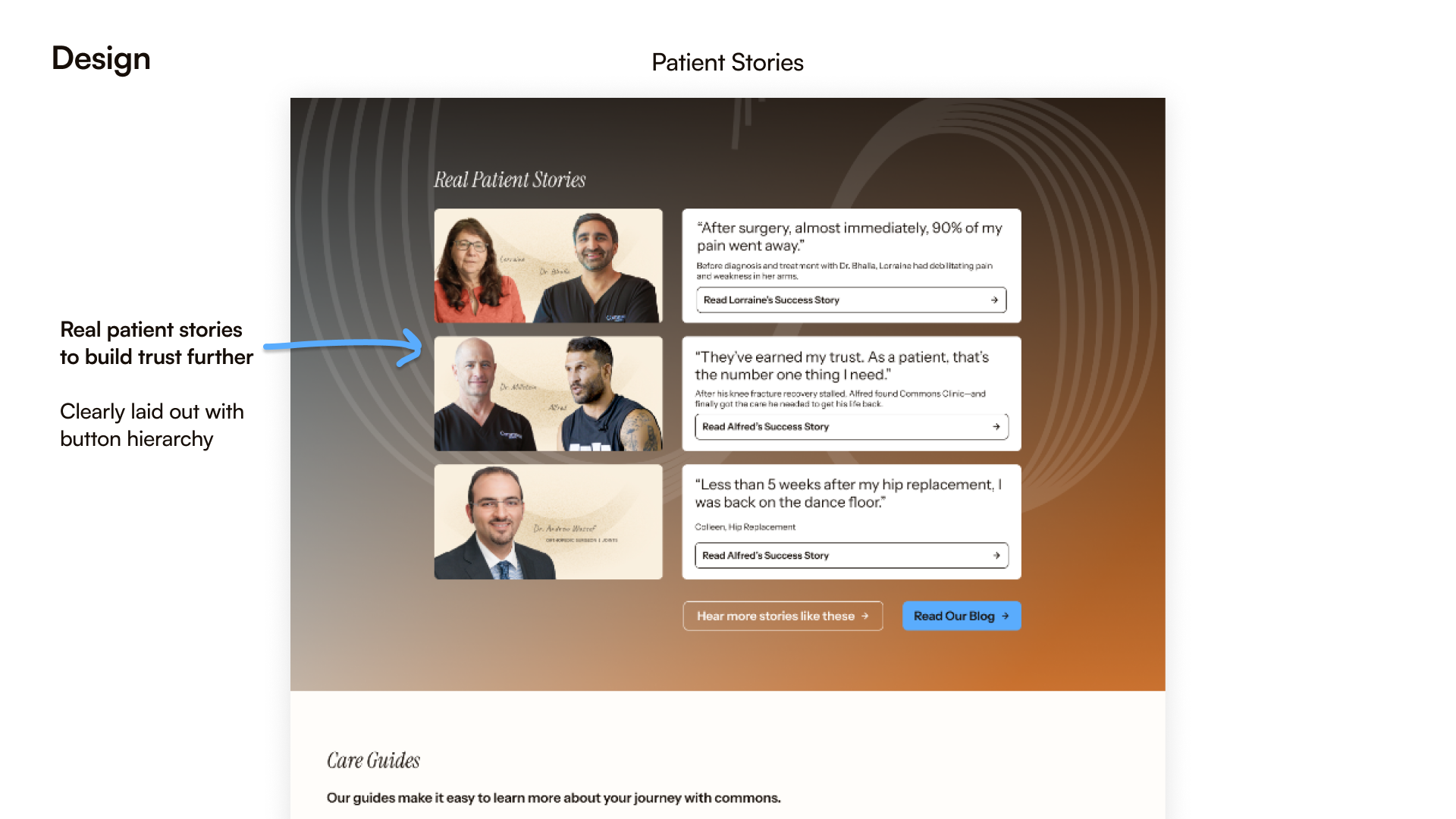Design: Patient Stories